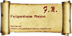 Feigenbaum Manna névjegykártya